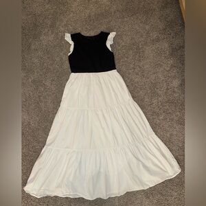 English Factory Black and White Dress